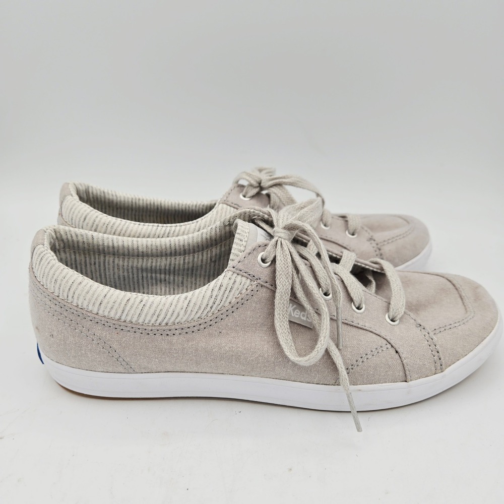 Keds Womens WF60316 Grey Suede Lace Up Casual Sneakers Size 8 NWNWOT